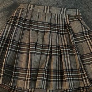 RSQ collective plaid brown skirt size S